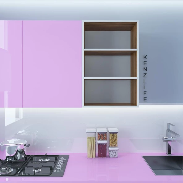 Kenzlife mutfak dolabı ıtır 090.060.30 cvz 2 raflı kapaksız ofis banyo kiler evrak kitaplık - Resim 6