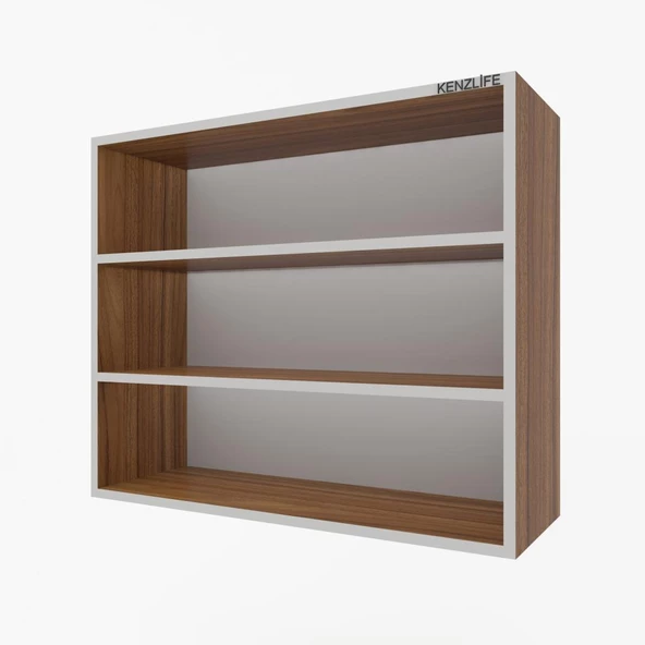 Kenzlife mutfak dolabı ıtır 090.090.30 cvz 2 raflı kapaksız ofis banyo kiler evrak kitaplık - Resim 2