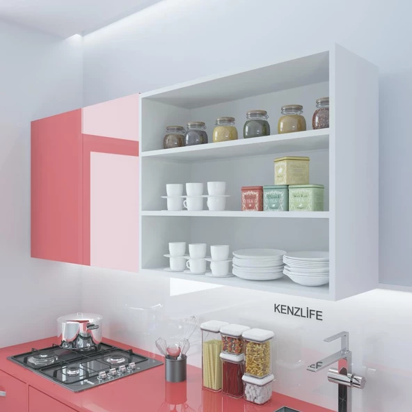 Kenzlife mutfak dolabı ıtır 090.090.30 byz 2 raflı kapaksız ofis banyo kiler evrak kitaplık - Resim 5