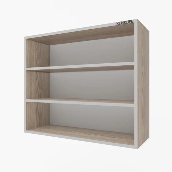 Kenzlife mutfak dolabı ıtır 090.090.30 crd 2 raflı kapaksız ofis banyo kiler evrak kitaplık - Resim 2