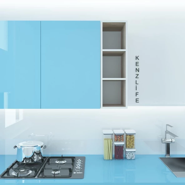 Kenzlife mutfak dolabı ıtır 090.030.30 crd 2 raflı kapaksız ofis banyo kiler evrak kitaplık - 5