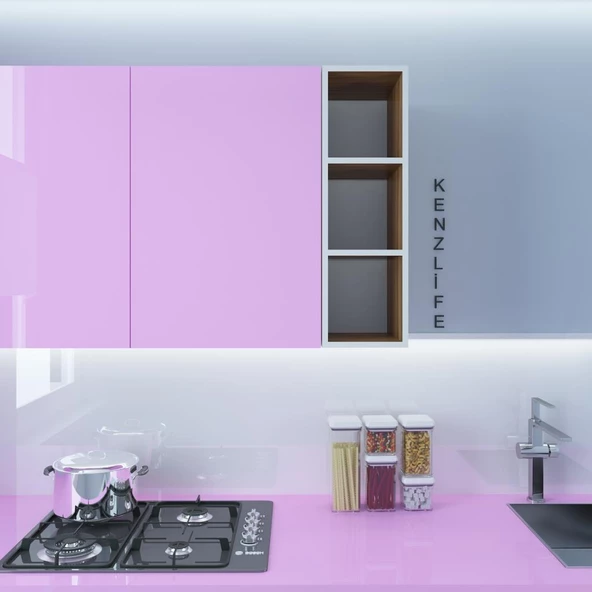 Kenzlife mutfak dolabı ıtır 090.030.30 cvz 2 raflı kapaksız ofis banyo kiler evrak kitaplık - 6