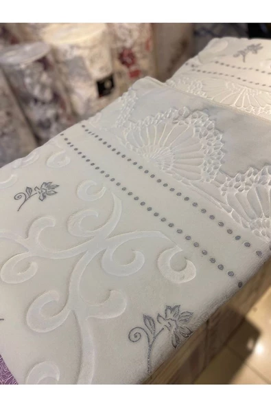 Merinos Pırıltı Çift Kişilik Battaniye ( Simli) KEMİK SİLVER Renk Tek Ebat Beden - Resim 5