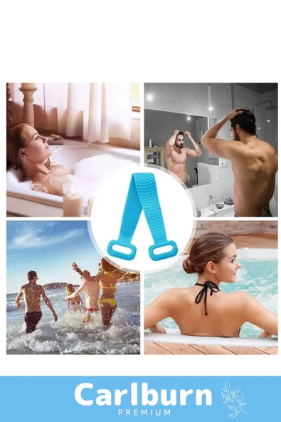 Özel Üretim Back Scrubber Yıkanabilir 70cm x 11cm Silikon Çift Taraflı Banyo Kesesi Büyük Boy - 3