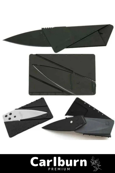 Özel Üretim Sağlam Dayanıklı Yer Kaplamaz Cep Cüzdan Kredi Kartı Şeklinde Kutusuz Bıçak - 2 Adet - 3