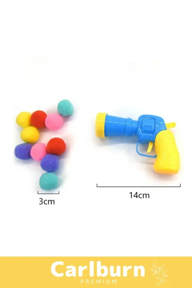 Özel Üretim Evcil Hayvan Tabancalı Hareketli 30 Peluş Toplu Top Atan İnteraktif Kedi Oyuncağı Seti - 2