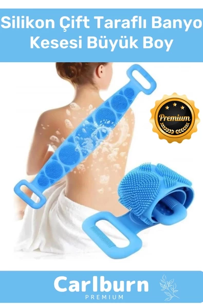 Özel Üretim Back Scrubber Yıkanabilir 70cm x 11cm Silikon Çift Taraflı Banyo Kesesi Büyük Boy