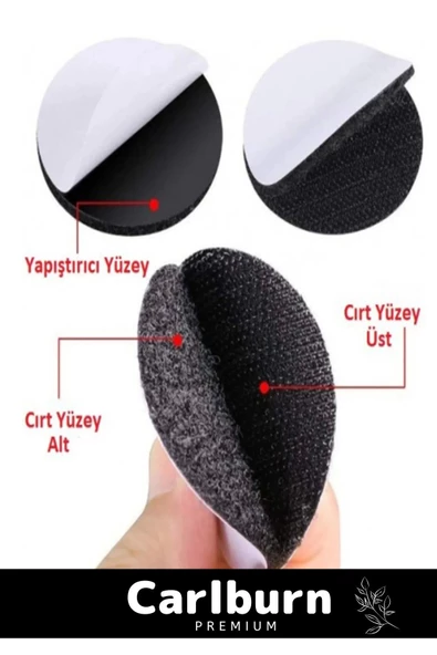 Premium Halı Kilim Sabitleyici Koltuk Kaydırmaz Kendinden Yapışkanlı Yıkanabilir 20 Adet Cırt Bant - Resim 4