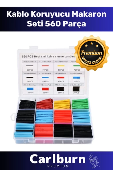 Özel Üretim Isıya Dayanıklı Renkli Telefon Şarj Yalıtım Amaçlı Kablo Koruyucu Makaron Seti 560 Parça