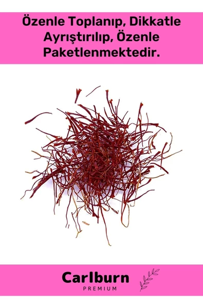 Premium Organik Özenle Toplanmış Dikkatle Ayrıştırılmış Safran Çiçeği 3 Gr - Havan Hediyeli - 2