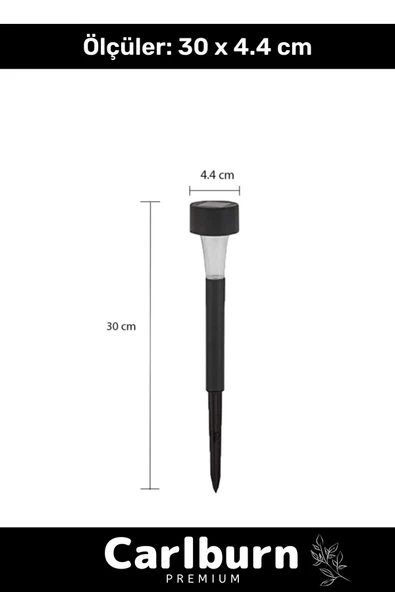 Premium Kablosuz Su Geçirmez Dayanıklı Şık Solar Güneş Enerjili Bahçe Lambası Saplama 30cm 3 Adet - 4