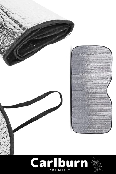 Özel Katlanabilir Araba Ön Cam Güneşliği Balonlu Metalize Parlak Alüminyum Katlanabilir Oto Güneşlik - 5