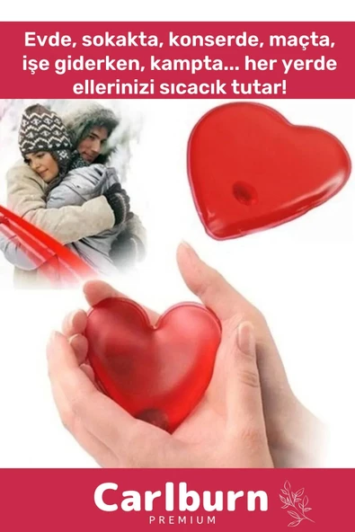 Premium Özel Üretim Kalp Şeklinde El Isıtıcısı Sihirli Jel Isıtıcı Torba Kalpli Cep Sobası 2'li Set - 2