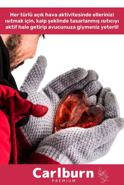 Premium Özel Üretim Kalp Şeklinde El Isıtıcısı Sihirli Jel Isıtıcı Torba Kalpli Cep Sobası 3'lü Set - 4