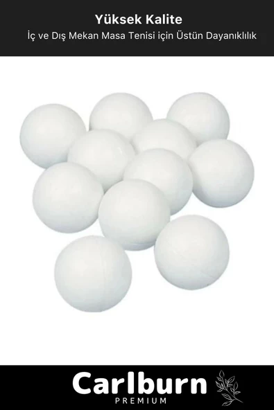 Premium Seri Çantalı Kaliteli Masa Tenisi Etkinlik 60 Adet Beyaz Canlı Pinpon Topu - 2