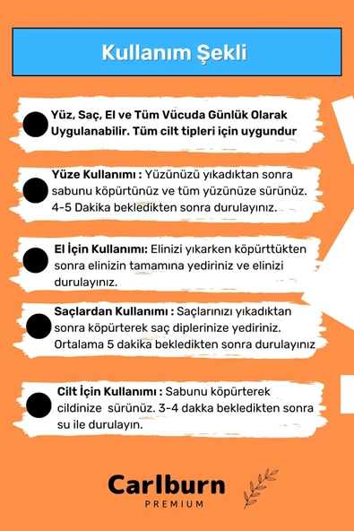 %100 Doğal Güzel Kokulu El Yüz Saç Vücut Cilt Orijinal 3'lü Zerdeçal Ekstraktı Sabunu - 4