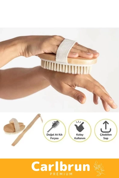 Yeni Cilt Bakım Çatlak Giderici %100 Doğal At Kılı Selülit Banyo Fırçası Kuru Masaj Aleti 3 Adet - 3