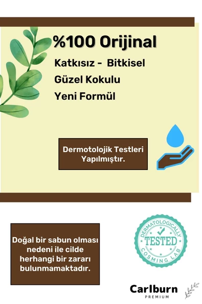 %100 Doğal Bitkisel El Yüz Vücut Saç Cilt Orijinal Vegan 3'lü Ardıç Katranı Sabunu - Resim 2
