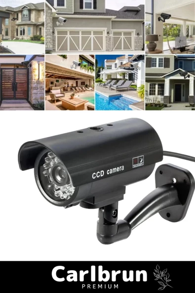 Özel Üretim Ev Apartman Bahçe İş Yeri Gece Görüşlü Pilli Ve Ledli Caydırıcı Sahte Güvenlik Kamerası - 6