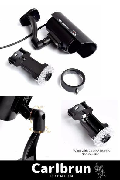 Özel Üretim Ev Apartman Bahçe İş Yeri Gece Görüşlü Pilli Ve Ledli Caydırıcı Sahte Güvenlik Kamerası - 4