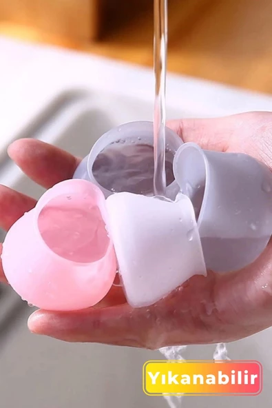 Premium Kaydırmaz Çizdirmez Mobilya Masa Sandalye Zemin Koruyucu Silikon Pabuç Ayak Kılıf 8 Adet - 3