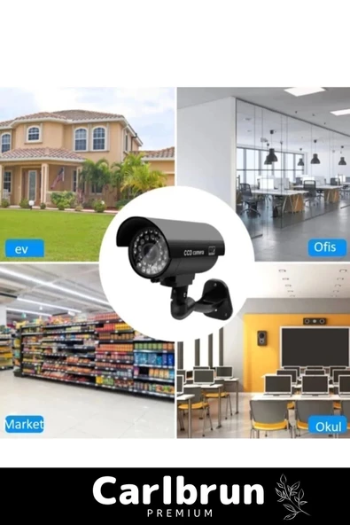 Özel Üretim Ev Apartman Bahçe İş Yeri Gece Görüşlü Pilli Ve Ledli Caydırıcı Sahte Güvenlik Kamerası - 3