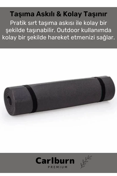 Konfor Modeli Çift Taraflı Kaymaz Silinebilir Antibakteriyel Pilates Meditasyon Minderi 10 mm Mat - 2