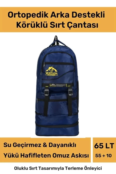 Ortopedik Su Geçirmez Konfor Modeli Fermuarlı Büyük Boy Çok Gözlü Bölmeli Kamp Outdoor Sırt Çantası