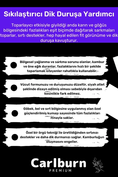 Yeni Sezon Bel Göğüs Dik Duruş Jinekomasti Toparlayıcı Erkek Extra Göbek Sıkılaştırıcı Korse Atlet - 6