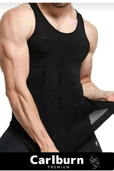 Yeni Sezon Bel Göğüs Dik Duruş Jinekomasti Toparlayıcı Erkek Extra Göbek Sıkılaştırıcı Korse Atlet - 3
