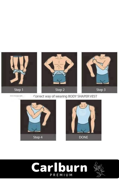 Yeni Sezon Bel Göğüs Dik Duruş Jinekomasti Toparlayıcı Erkek Extra Göbek Sıkılaştırıcı Korse Atlet - 5