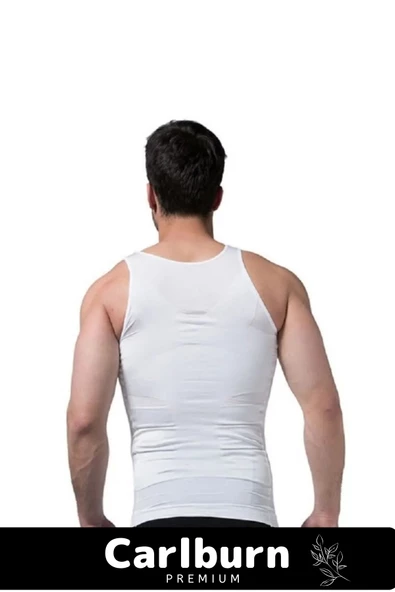 Yeni Sezon Bel Göğüs Dik Duruş Jinekomasti Toparlayıcı Erkek Extra Göbek Sıkılaştırıcı Korse Atlet - 4