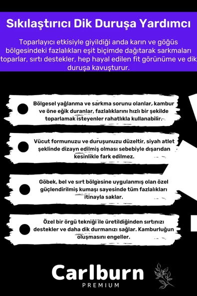 Yeni Sezon Bel Göğüs Dik Duruş Jinekomasti Toparlayıcı Erkek Extra Göbek Sıkılaştırıcı Korse Atlet - 7