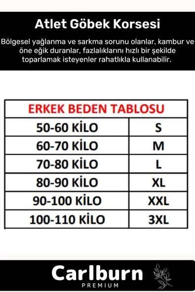 Yeni Sezon Bel Göğüs Dik Duruş Jinekomasti Toparlayıcı Erkek Extra Göbek Sıkılaştırıcı Korse Atlet - 7