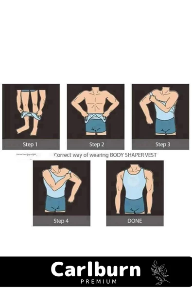 Yeni Sezon Bel Göğüs Dik Duruş Jinekomasti Toparlayıcı Erkek Extra Göbek Sıkılaştırıcı Korse Atlet - 5