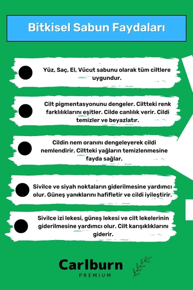 Özel Üretim %100 Doğal Koku Yüz Cilt Beyazlatıcı Organik Nemlendirici Çay Ağacı Sabunu 5 Adet - 3