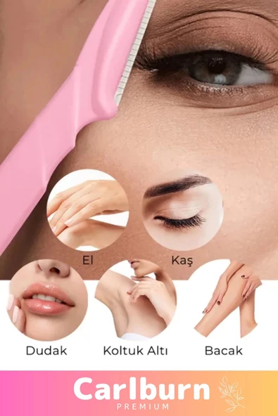 Premium Ergonomik Tahriş Etmez Tüy Yüz Epilasyon Aleti Bıyık Alma 3'lü Set Kaş ve Yüz Usturası - 4