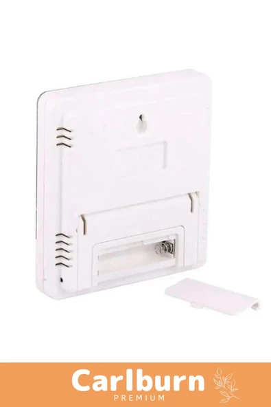 Özel Üretim Sıcak Nem Ölçer Pilli Oda Beyaz Dijital Termometre Nem Sıcaklık Ölçer Masa Saati Alarm - 3