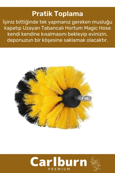 Özel Banyo Küvet Duşakabin Araba Tekerleği Koltuk Yıkama 3'lü Matkap Ucu Temizleme Fırçası Seti - 4