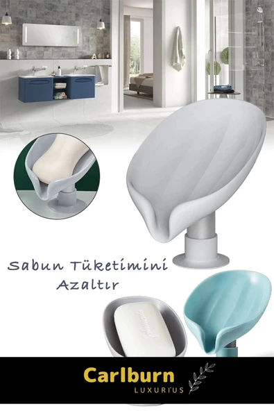 Özel Tasarım Tezgah Üstü Mutfak Banyo Bulaşık Lavabo Vantuzlu Su Tutmaz Giderli Katı Sabunluk - 4