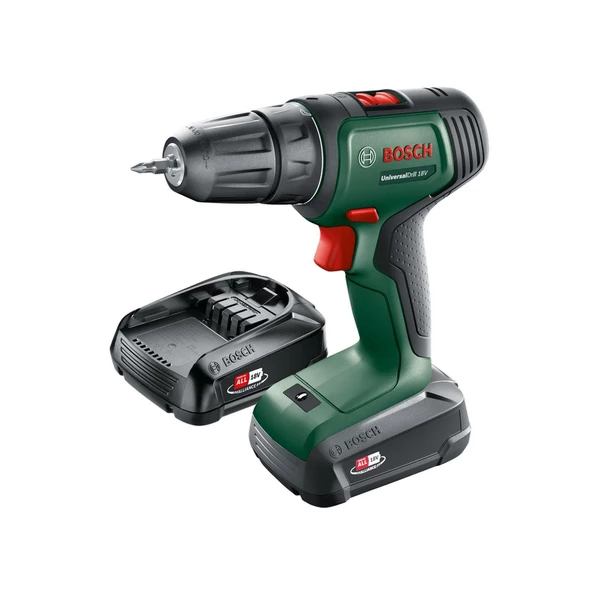 Bosch Universaldrill 18V  2 Akü 1,5 Ah Akülü Matkap Vidalama - 06039D4002 - 2