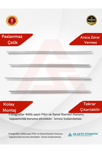 Dacia Lodgy Mpv Yan Kapı Çıtası 4 Parça 2013 ve Üzeri Krom Paslanmaz Çelik - 2