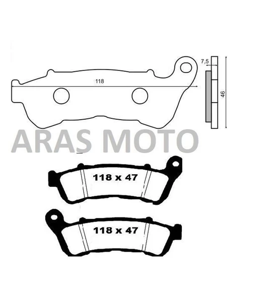 Honda Nss 250 Forza 250 Ön Fren Balatası Kaliteli ( 2018-2023 )_Supermoto - 2
