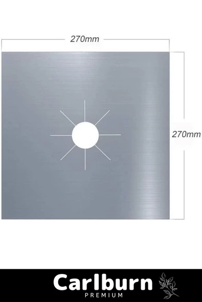 Premium Seri Yağ Kir Koruyucu İz Bırakmaz Kolay Temizlenir Ocak Koruyucu Alüminyum Ped Seti 5 Adet - 2