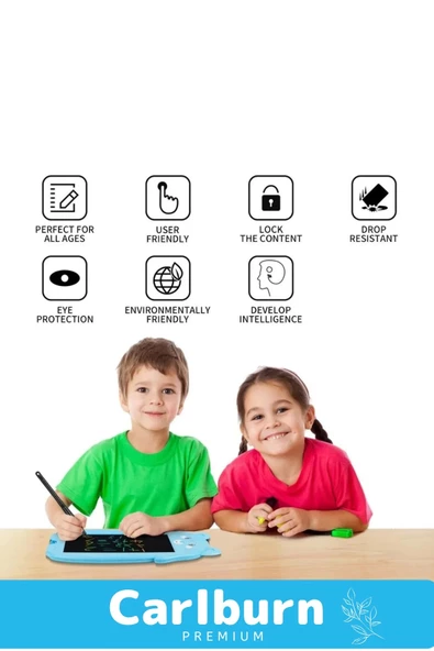 Lcd Ekranlı Kalemli Dijital Çizim Yazı Tahtası Boyama Resim Ayıcıklı Akıllı Tablet 8,5 Inç - 6