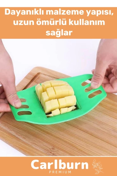 Premium Seri Dayanıklı Kolay Temizlenir Uzun Ömürlü Pratik Patates Soğan Doğrama Düzenli Kesme Aleti - 3