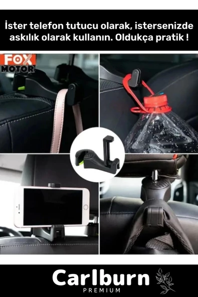 Özel Üretim Tüm Araçlarla Uyumlu Sağlam Otomobil Araba Oto Koltuk Arkası Telefon Tutucu Askılık - 3