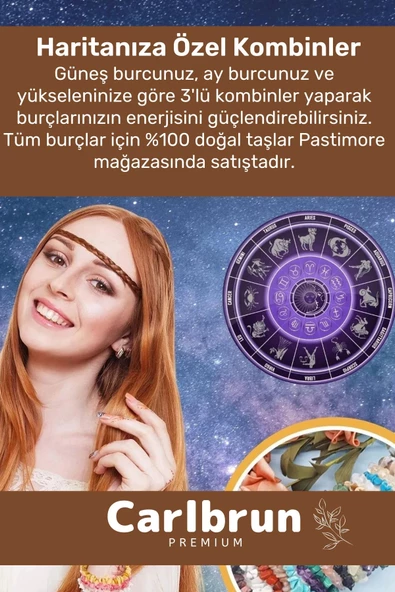 Premium Akrep Burcu Enerjisini Yükselten Doğal Taş Bileklik Akrep Burçları Burç Unisex Bileklik - 2