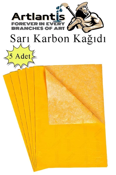 Karbon Kağıdı A4 5 Adet 21x29,7 cm Renkli Karbon Kağıdı Kopya Kağıdı Transfer Kağıdı - 4