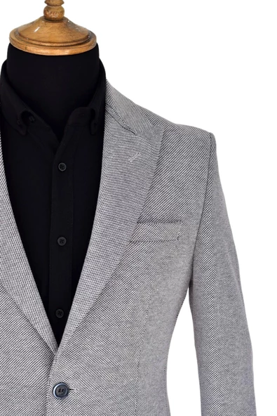 Erkek Tek Spor Ceket Çift Yırtmaçlı BGL-ST03589 - Resim 4